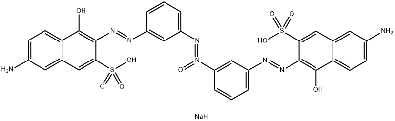 2-Naphthalenesulfonic acid, 3,3'-[azoxybis(3,1-phenyleneazo)]bis[7-amino-4-hydroxy-, disodium salt Struktur