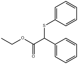 Benzeneacetic acid, α-(phenylthio)-, ethyl ester Struktur