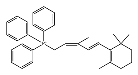 Phosphonium, [3-methyl-5-(2,6,6-trimethyl-1-cyclohexen-1-yl)-2,4-pentadienyl]triphenyl-, (Z,E)- (9CI) Struktur