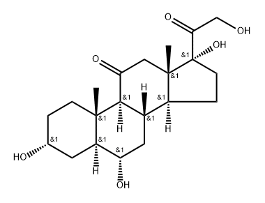 6 alpha-hydroxy(allo)tetrahydrocortisone Struktur