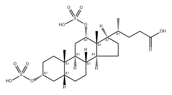 (4R)-4-[(3R,5R,8R,9S,10S,12S,13R,14S,17R)-10,13-dimethyl-3,12-disulfooxy-2,] Struktur