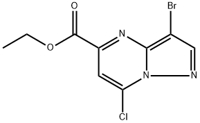 ethyl 3-bromo-7-chloropyrazolo[1,5-a]pyrimidine-5-carboxylate Struktur