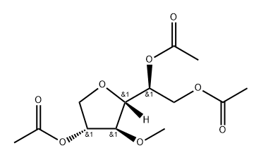 Galactitol, 1,4-anhydro-3-O-methyl-, triacetate Struktur