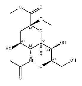 N-Acetyl-2-O-methyl-a-D-neuraminic acid methyl ester Struktur