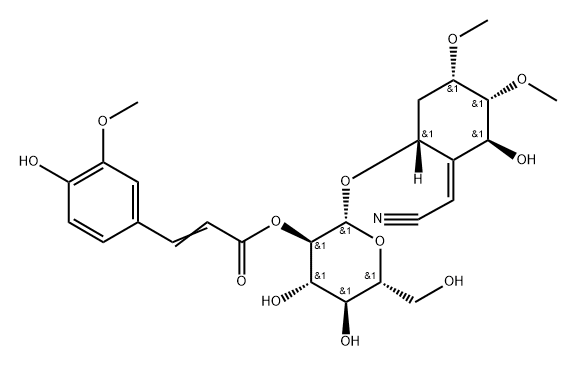 SIMMONDSIN-2'-FERULATE(P) Struktur