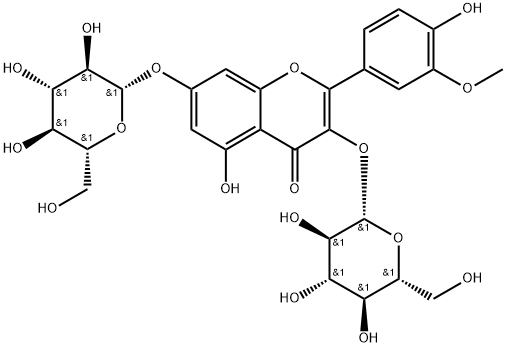 Isorhamnetin 3,7-O-diglucoside Struktur