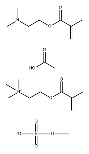 Ethanaminium, N,N,N-trimethyl-2-[(2-methyl-1-oxo-2-propenyl)oxy]-, methyl sulfate, polymer with 2-(dimethylamino)ethyl 2-methyl-2-propenoate acetate Struktur