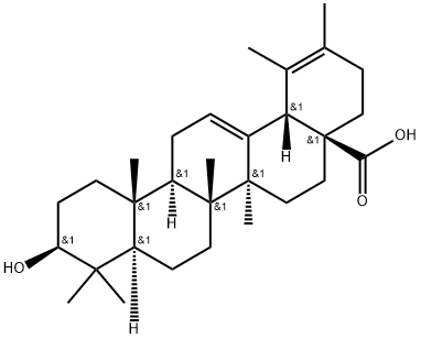 3β-Hydroxyurs-12,19-dien-28-oic acid Struktur