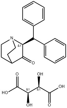 1-Azabicyclo[2.2.2]octan-3-one, 2-(diphenylmethyl)-, (2S)-, (2R,3R)-2,3-dihydroxybutanedioate (1:1) (9CI) Struktur