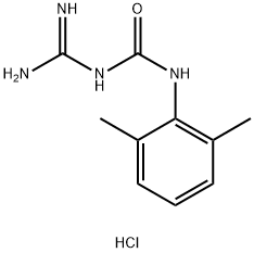 Urea, N-(aminoiminomethyl)-N'-(2,6-dimethylphenyl)-, hydrochloride (1:1) Struktur