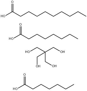 Decanoic acid, mixed esters with heptanoic acid, octanoic acid and pentaerythritol Struktur