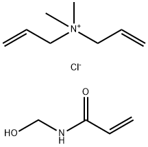 2-Propen-1-aminium, N,N-dimethyl-N-2-propenyl-, chloride, polymer with N-(hydroxymethyl)-2-propenamide Struktur