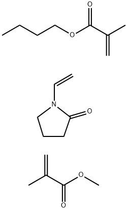 Butyl methacrylate, methyl methacrylate, 1-vinyl-2-pyrrolidone polymer Struktur