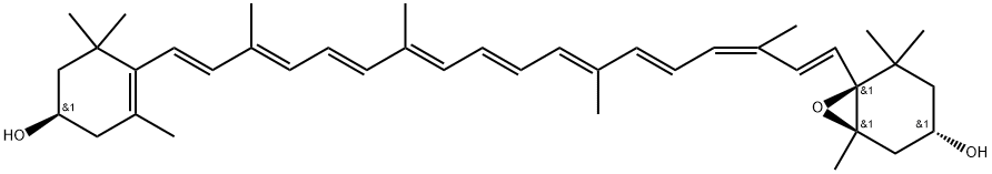 (9Z)-5α,6α-Epoxy-5,6-dihydro-β,β-carotene-3β,3'β-diol Struktur