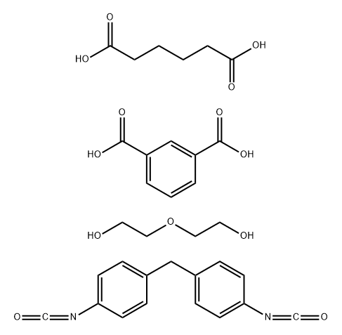 1,3-Benzenedicarboxylic acid, polymer with hexanedioic acid and 2,2-oxybisethanol, reaction products with 1,1-methylenebis4-isocyanatobenzene Struktur