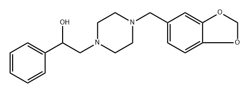 1-Piperazineethanol, 4-(1,3-benzodioxol-5-ylmethyl)-α-phenyl- Struktur