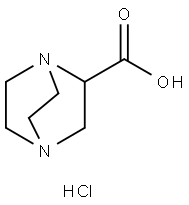 1,4-Diazabicyclo[2.2.2]octane-2-carboxylic acid dihydrochloride Struktur