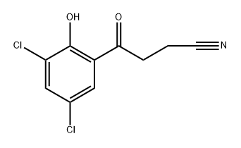 Benzenebutanenitrile, 3,5-dichloro-2-hydroxy-γ-oxo- Struktur