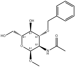 Methyl 2-acetamido-3-O-benzyl-2-deoxy-α-D-glucopyranoside Struktur