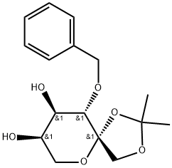 3-O-Benzyl-1,2-O-isopropylidene-β-D-fructopyranose Struktur