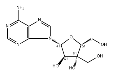 9-[3-C-(Hydroxymethyl)-β-D-xylofuranosyl]-9H-purin-6-amine Struktur