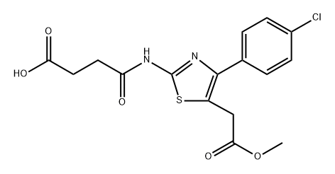 2-[(3-Carboxypropionyl)amino]-4-(4-chlorophenyl)-5-thiazoleacetic acid α-methyl ester Struktur