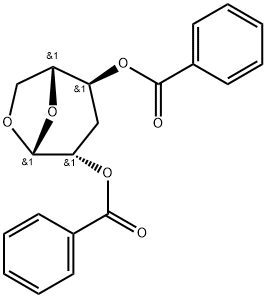 .beta.-D-arabino-Hexopyranose, 1,6-anhydro-3-deoxy-, dibenzoate Struktur