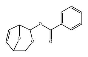 .alpha.-D-erythro-Hex-3-enoseptanose, 2,5-dianhydro-3,4-dideoxy-, benzoate Struktur