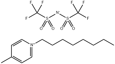 N-octyl-4-metylpyridinium bis((trifluoromethyl)sulfonyl)imide Struktur