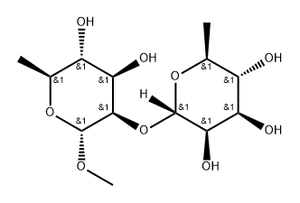 rhamnopyranosyl-(1-2)-rhamnopyranoside-(1-methyl ether) Struktur