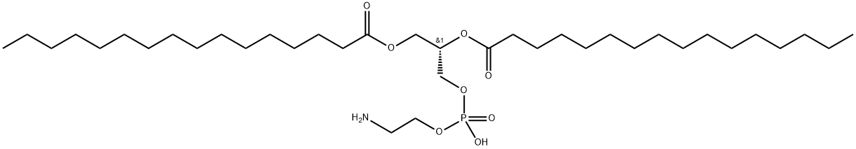 Hexadecanoic acid, 1,1'-[(1S)-1-[[[(2-aminoethoxy)hydroxyphosphinyl]oxy]methyl]-1,2-ethanediyl] ester Struktur