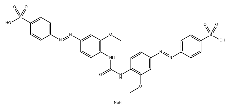 4,4'-[Carbonylbis[imino(3-methoxy-4,1-phenylene)azo]]bis(benzenesulfonic acid sodium) salt Struktur