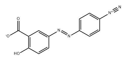 4-[(3-Carboxylato-4-hydroxyphenyl)azo]benzenediazonium Struktur