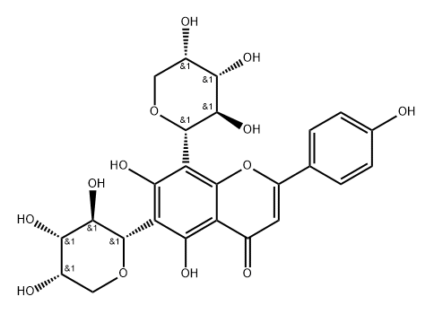 6,8-Di-C-α-L-arabinopyranosyl apigenin Struktur