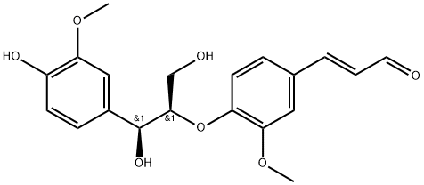 Erythro-Guaiacylglycerol-beta-coniferyl aldehyde ether Struktur