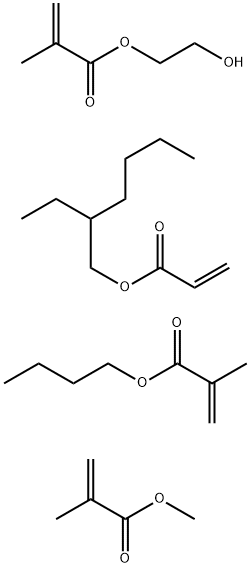 2-Propenoic acid, 2-methyl-, butyl ester, polymer with 2-ethylhexyl 2-propenoate, 2-hydroxyethyl 2-methyl-2-propenoate and methyl 2-methyl-2-propenoate Struktur