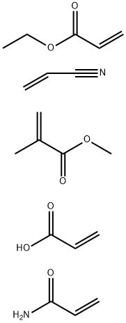 2-Methyl-2-propenoic acid,methyl ester,polymer with ethyl 2-propenoate,2-propenamide,2-propenenitrile and 2-propenoic acid Struktur