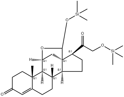 Aldosterone, bis(O-trimethylsilyl-) Struktur