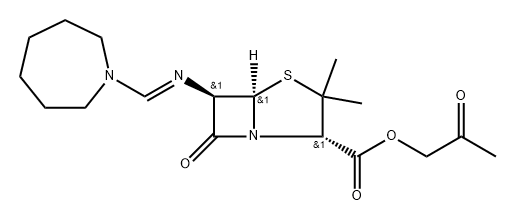 Amdinocillin methylacetate Struktur