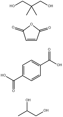 1,4-Benzenedicarboxylic acld,polymer with 2,2-dimehyl-1,3-propandiol,2,5-furandione and 1,2-propane diol Struktur