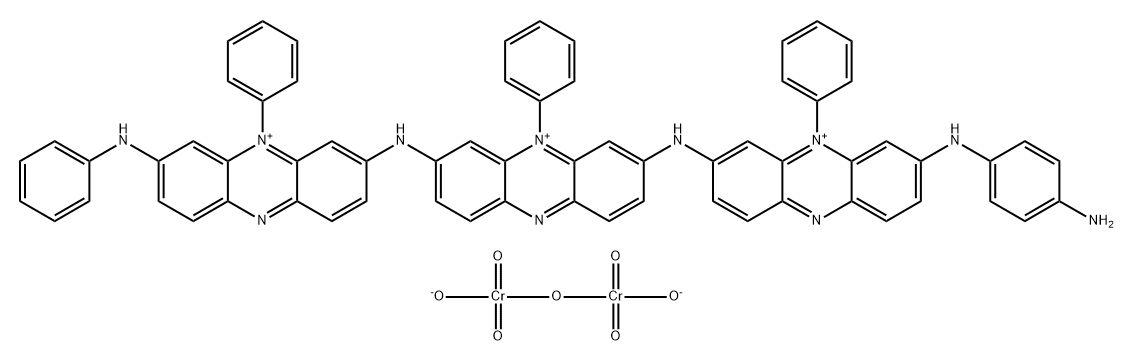 Phenazinium, 3-8-(4-aminophenyl)amino-10-phenylphenazinium-2-ylamino-5-phenyl-7-10-phenyl-8-(phenylamino)phenazinium-2-ylamino-, salt with chromic acid (H2Cr2O7) (2:3) Struktur