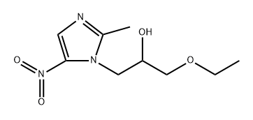 1H-Imidazole-1-ethanol, α-(ethoxymethyl)-2-methyl-5-nitro- Struktur