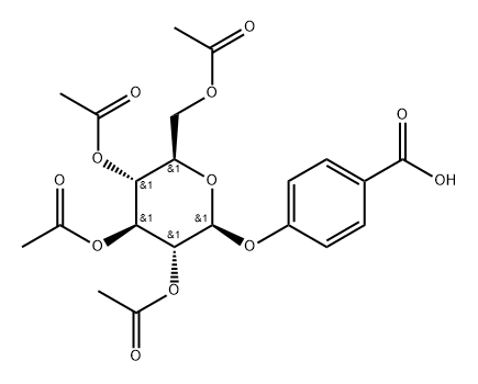 Benzoic acid, 4-[(2,3,4,6-tetra-O-acetyl-β-D-glucopyranosyl)oxy]- Struktur