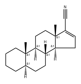 5α-Androst-16-ene-17-carbonitrile Struktur