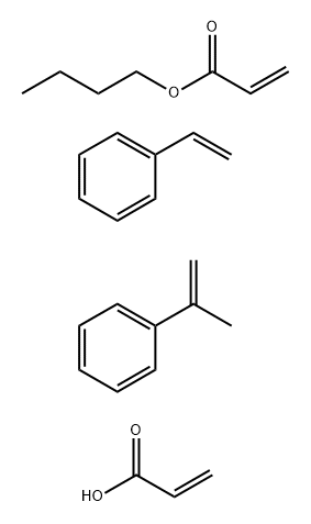 2-Propenoic acid, polymer with butyl 2-propenoate, ethenylbenzene and (1-methylethenyl)benzene Struktur