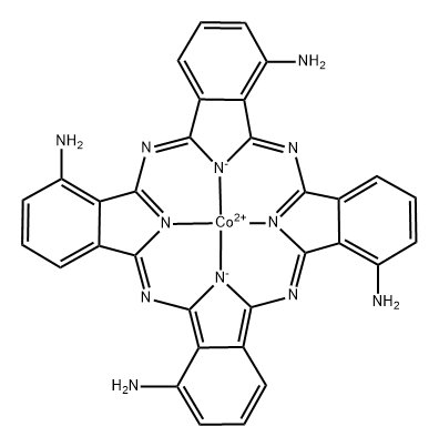 cobalt(II) 1,8,15,22-tetra(amino)phthalocyanine Struktur