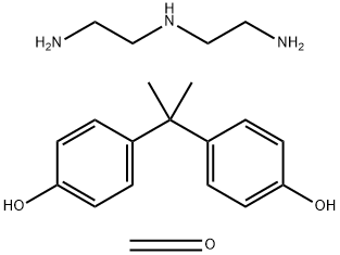 Formaldehyde, oligomeric reaction products with 4,4'-isopropylidenediphenol and diethylenetriamine Struktur