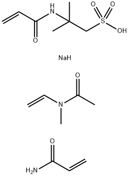 1-Propanesulfonic acid,2-methyl-2-[(1-oxo-2-propenyl)amino]-,monosodium salt,polymer with N-ethenyl-N-methylacetamide and 2-propenamide Struktur