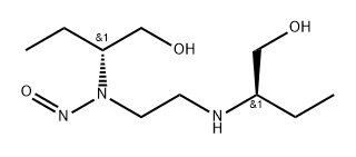 N-((R)-1-hydroxybutan-2-yl)-N-(2-(((R)-1-hydroxybutan-2-yl)amino)ethyl)nitrous amide Struktur