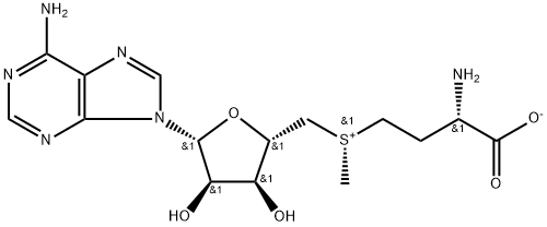 Adenosine, 5'-[(S)-[(3S)-3-amino-3-carboxypropyl]methylsulfonio]-5'-deoxy-, inner salt Struktur